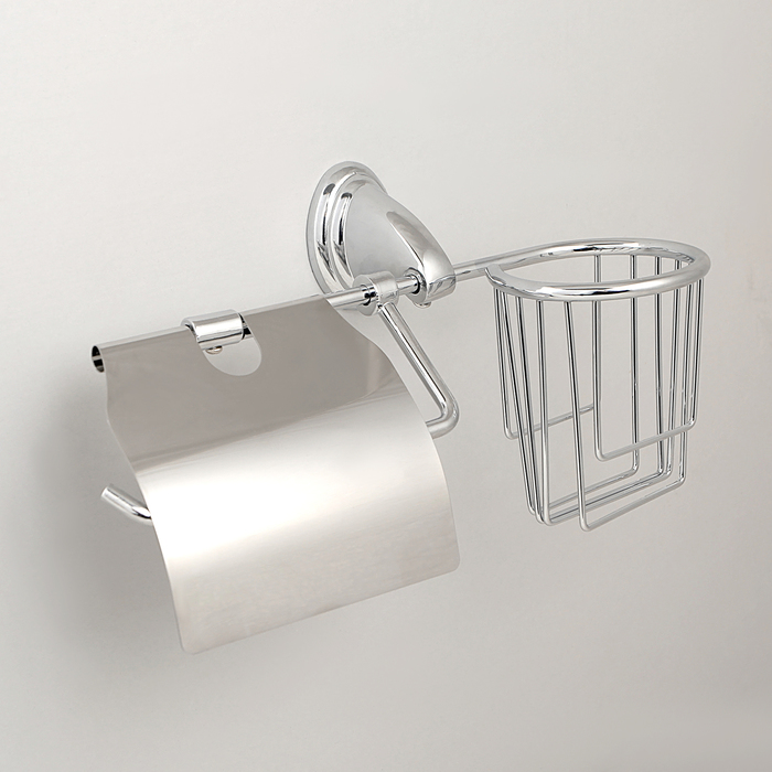 Держатель для туалетной бумаги с подставкой под освежитель воздуха "Шарм"