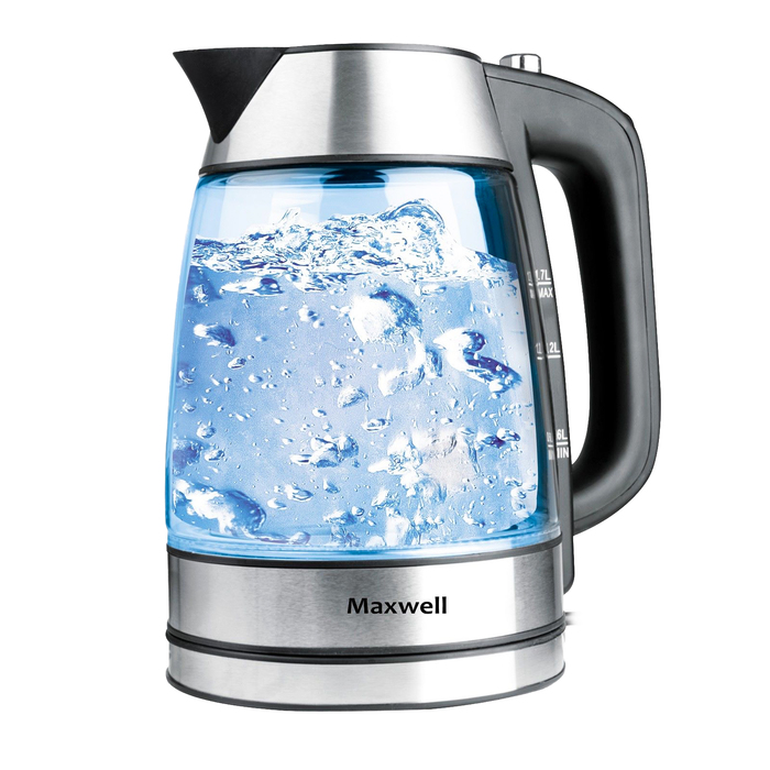 Чайник электрический Maxwell MW-1053, 2200 Вт, 1.7 л, серебристый