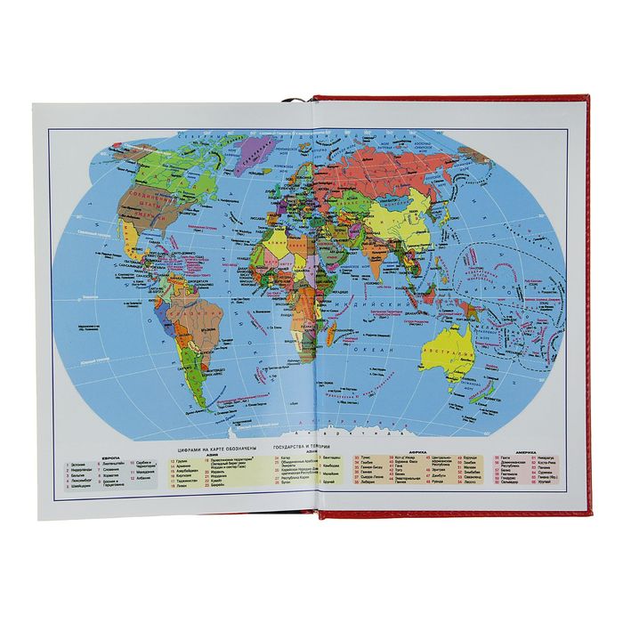 Ежедневник полудатированный,формат А5,140 листов,клетка,карта,ляссе,обложка пвх красный