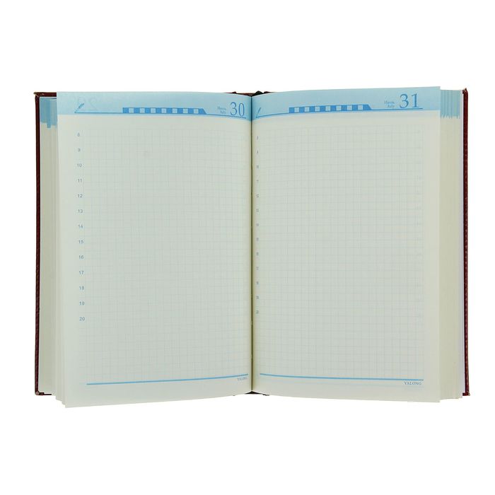 Ежедневник полудатированный,формат А5,140 листов,клетка,карта,ляссе,обложка пвх бордо