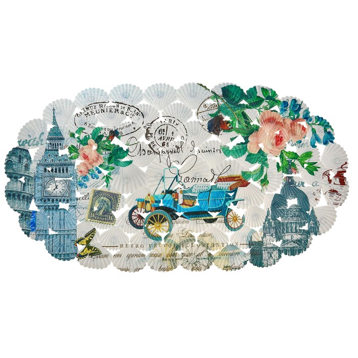 SPA-коврик для ванны "Ретро-автомобиль"