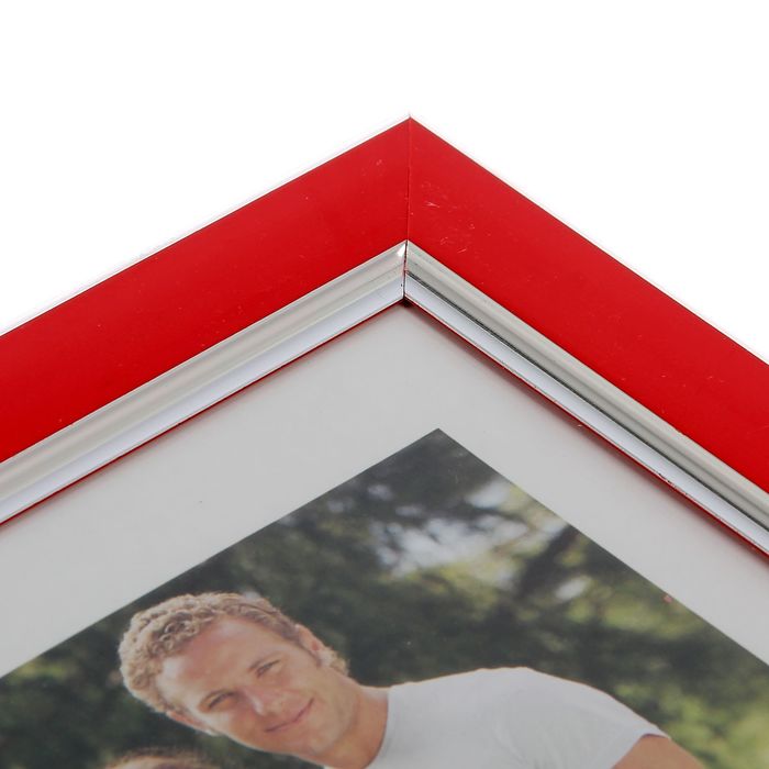 Фоторамка 13х18 см с часами "Красная заря с серебром"