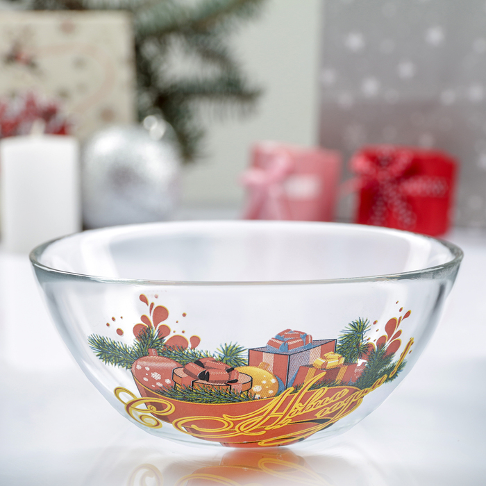 Набор для завтрака "Новый год": салатник 130 мл, тарелка d=20 см, кружка 200 мл