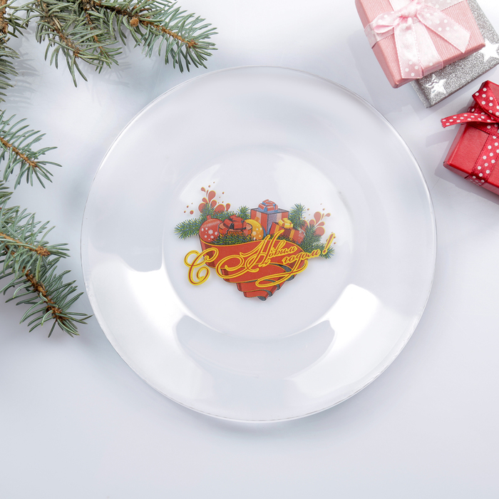 Набор для завтрака "Новый год": салатник 130 мл, тарелка d=20 см, кружка 200 мл