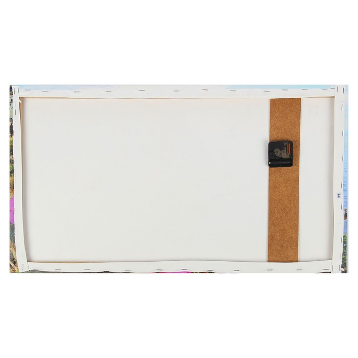 Часы-картина настенные прямоугольные "Деревня на берегу моря", 40х77 см