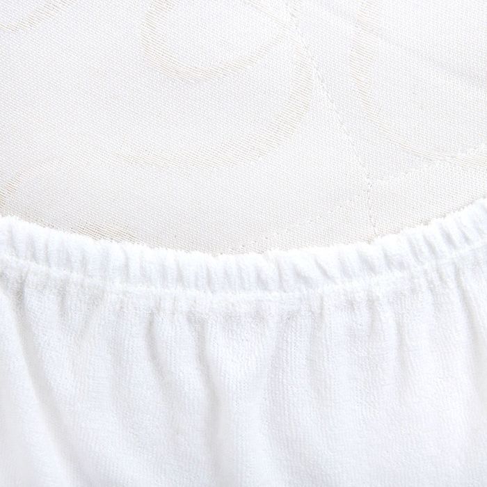 Наматрасник-простыня, водонепроницаемая натяжная 180х200 см, трикотаж хлопок/полиэстер цв белый