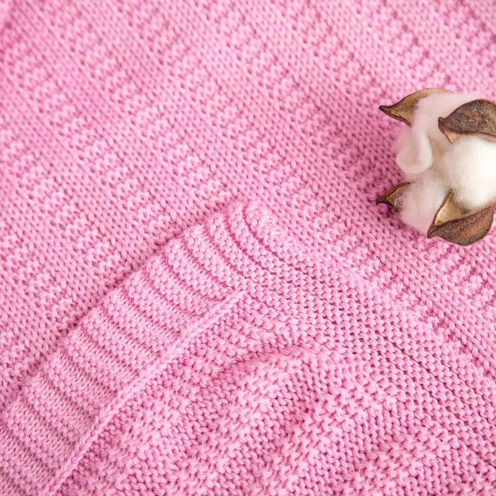 Вязаный плед "Этелька" размер 70х90 см, цвет бежевый