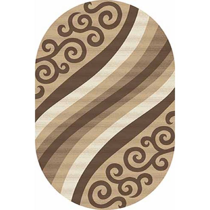 Ковёр Карвинг Хит-сет MEGA CARVING d297, 1*3 м, овал, BEIGE