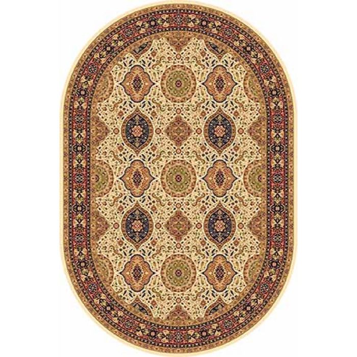 Ковёр Heat-set IZMIR d101, 1*3 м, овал, CREAM
