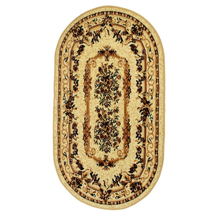 Ковёр БЦФ ПП LAGUNA 5439, 0,8*1,5 м, овал, CREAM
