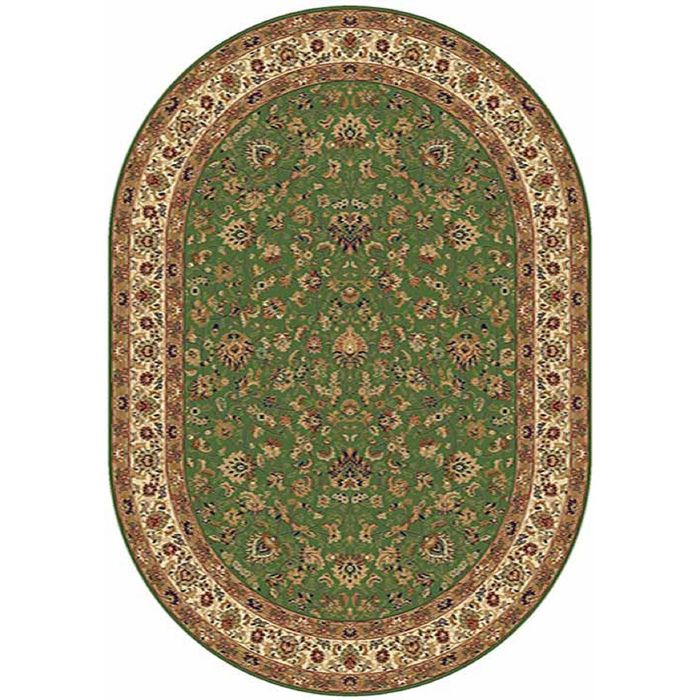 Ковер Heat-set BUHARA 5471, 3*5 м, овал, GREEN