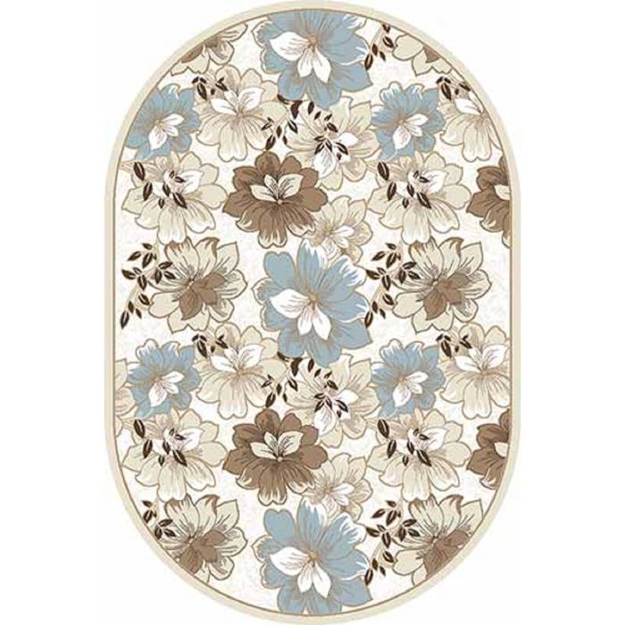 Ковёр Хит-Сет ПП VALENCIA DELUXE d322, 3*5 м, овал, CREAM-BROWN