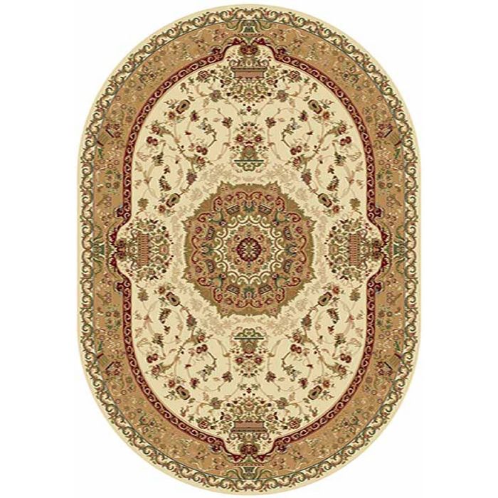 Ковер Heat-set BUHARA d037 2,4*4 м, овал, CREAM