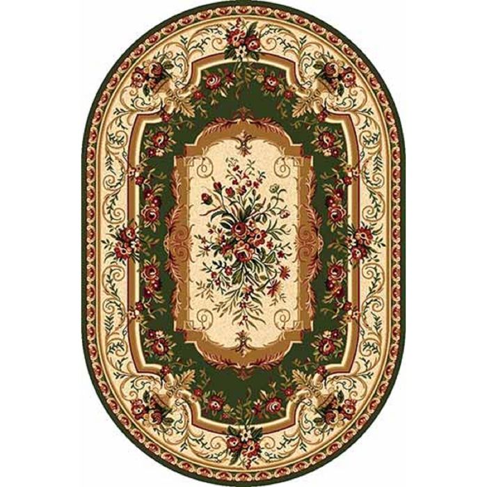 Ковер Heat-set DA VINCI 5245, 2,5*4,5 м, овал, GREEN