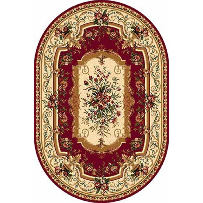 Ковер Heat-set DA VINCI 5245, 3*4 м, овал, RED