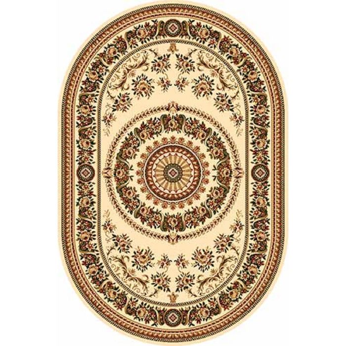 Ковер Heat-set DA VINCI 5246, 1,5*3 м, овал, CREAM