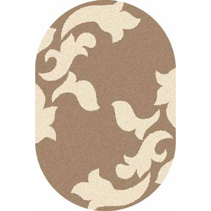 Ковёр Фризе ПП PLATINUM t620, 1*3 м, овал, D.BEIGE-CREAM