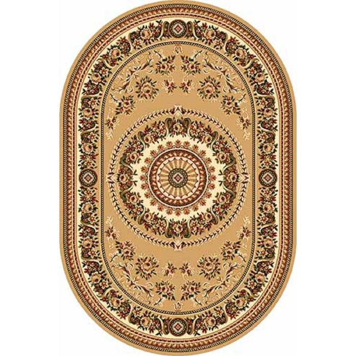 Ковер Heat-set DA VINCI 5246, 2*5 м, овал, BEIGE