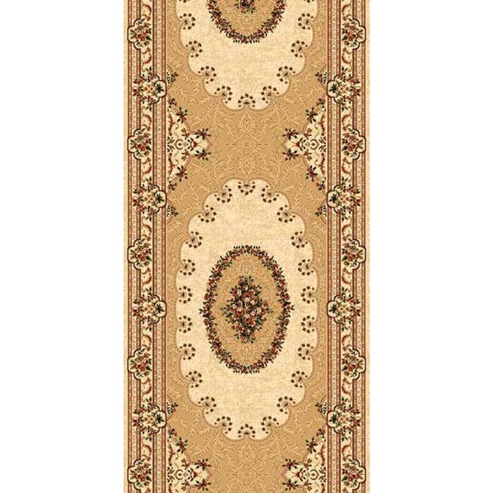 Ковер Heat-set DA VINCI 5440, 1,2*25 м, дорожка, CREAM