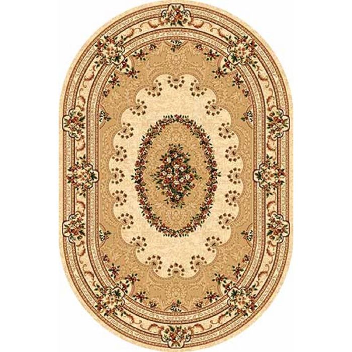 Ковер Heat-set DA VINCI 5440, 1*3 м, овал, CREAM