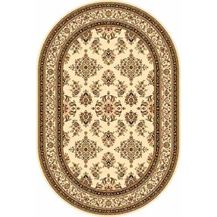 Ковёр Хит-Сет ПП OLYMPOS d064, 2,5*5 м, овал, CREAM