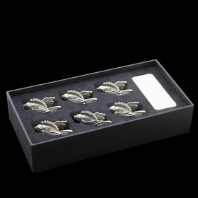 Набор из 6 держателей для карточек "Рыбка" серии Spice Jewels, платина, 8 × 4 см от Сима-ленд