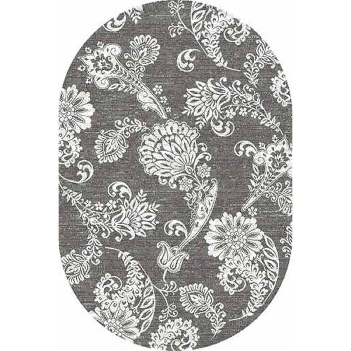 Ковёр БЦФ ПП SILVER d232, 3*5 м, овал, LIGHT GRAY