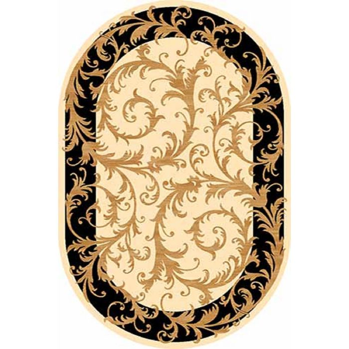 Ковёр Хит-Сет ПП OLYMPOS d156, 3*4 м, овал, CREAM-BLACK