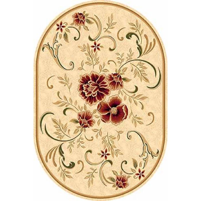 Ковер Heat-set DA VINCI CM 14, 3*5 м, овал, CREAM