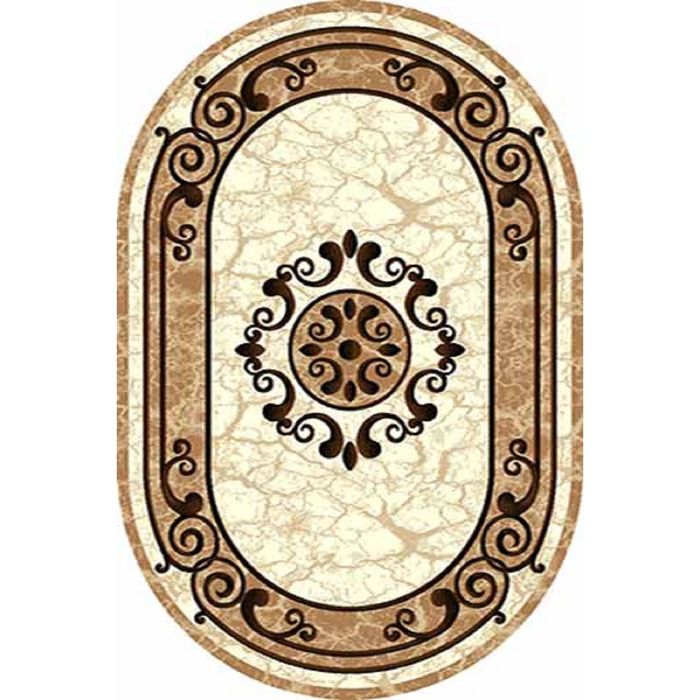 Ковёр Карвинг Фризе VISION DELUXE d045, 2*4 м, овал, CREAM