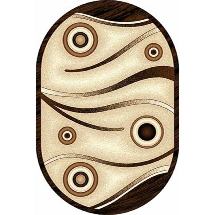 Ковёр Карвинг Фризе VISION DELUXE d050, 1,5*5 м, овал, BEIGE