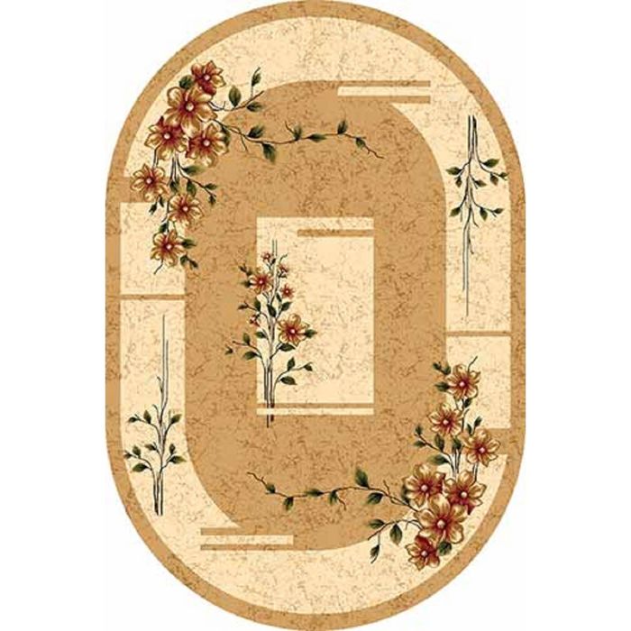 Ковер Heat-set DA VINCI d024, 2,5*4 м, овал, BEIGE