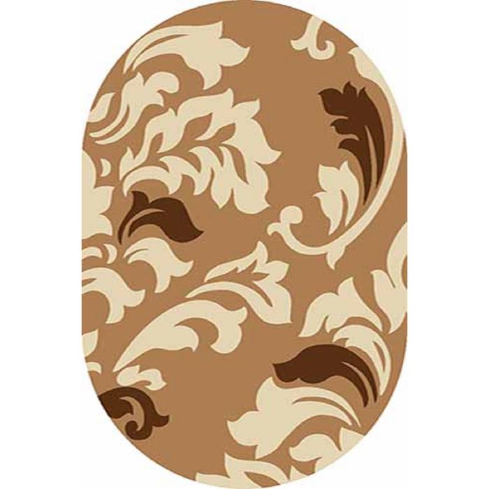 Ковёр Фризе ПП SUNRISE v812, 0,8*1,5 м, овал, MUSTARD