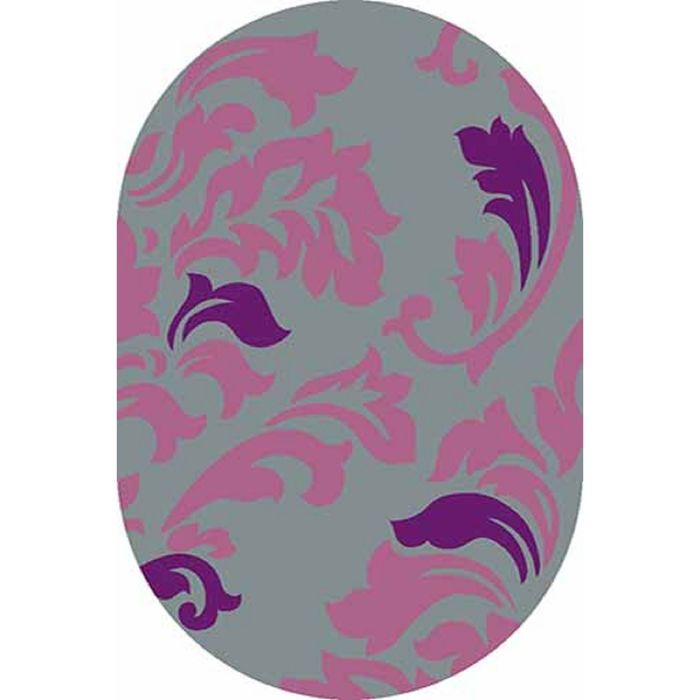 Ковёр Фризе ПП SUNRISE v812, 1,5*4 м, овал, GRAY-LILAC