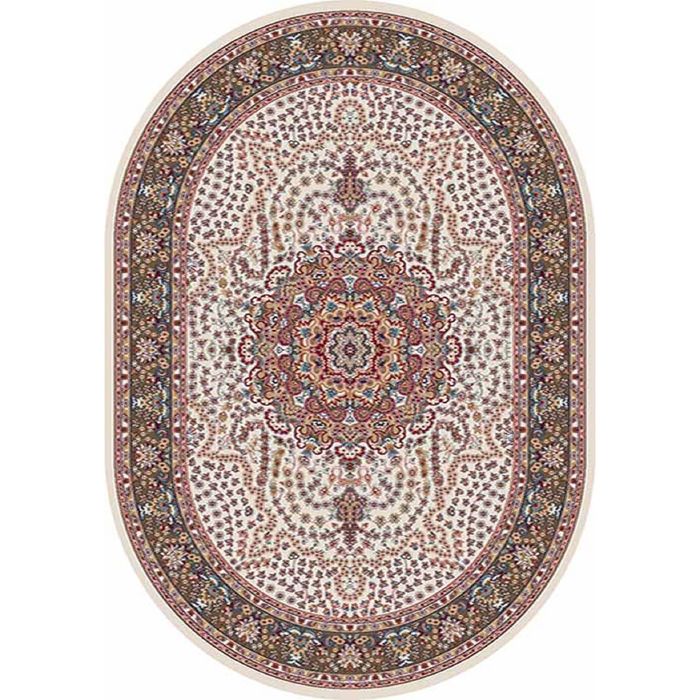 Ковёр Хит-Сет ПП SHAHREZA d202, 2*5 м, овал, CREAM-BROWN