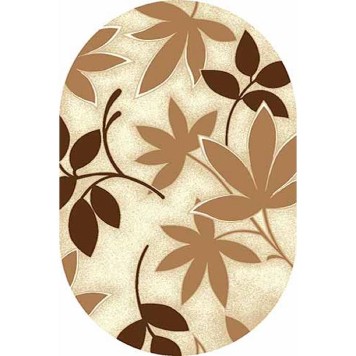 Ковёр Фризе ПП SUNRISE v814, 3*5 м, овал, BEIGE