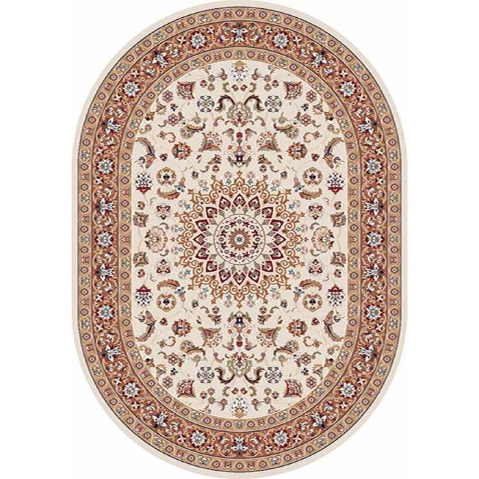 Ковёр Хит-Сет ПП SHAHREZA d210, 1,2*3 м, овал, CREAM-TERRA