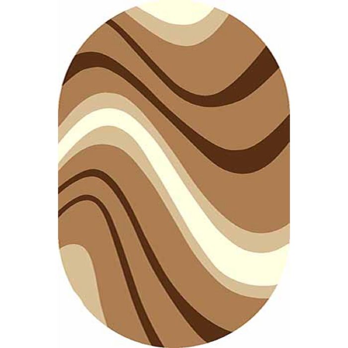 Ковёр Карвинг Фризе VISION DELUXE v802, 2*4,5 м, овал, MUSTARD