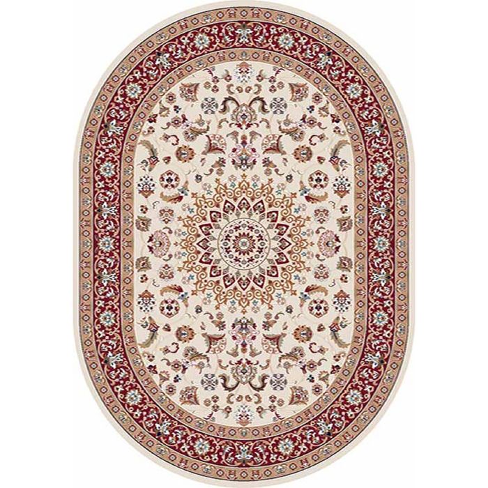 Ковёр Хит-Сет ПП SHAHREZA d210, 2,4*3,3 м, овал, CREAM-RED