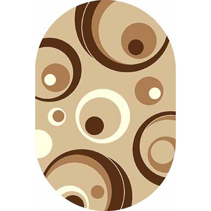 Ковёр Фризе ПП SUNRISE V815, 2,5*5 м, овал, BEIGE