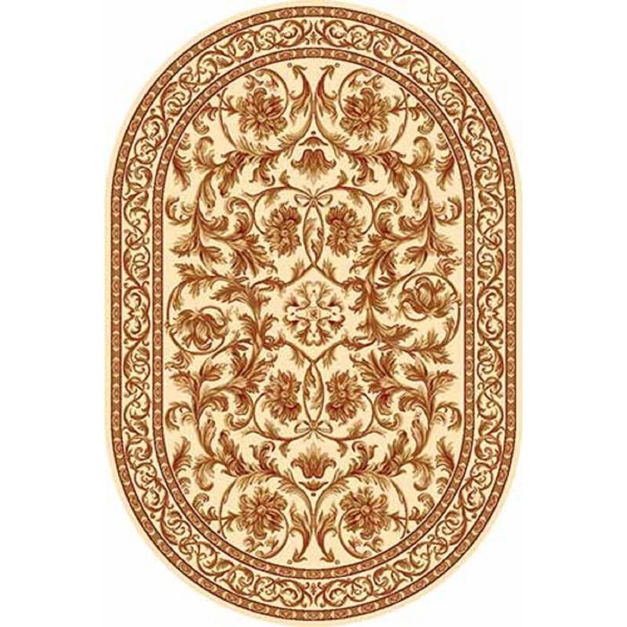 Ковер Heat-set DA VINCI d126, 1*4 м, овал, CREAM 2