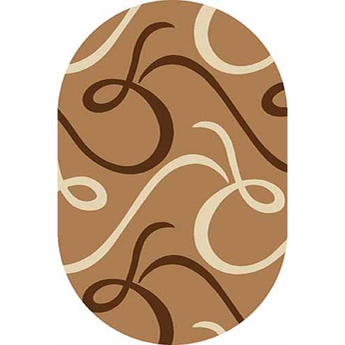 Ковёр Карвинг Фризе VISION DELUXE v803, 2*5 м, овал, MUSTARD