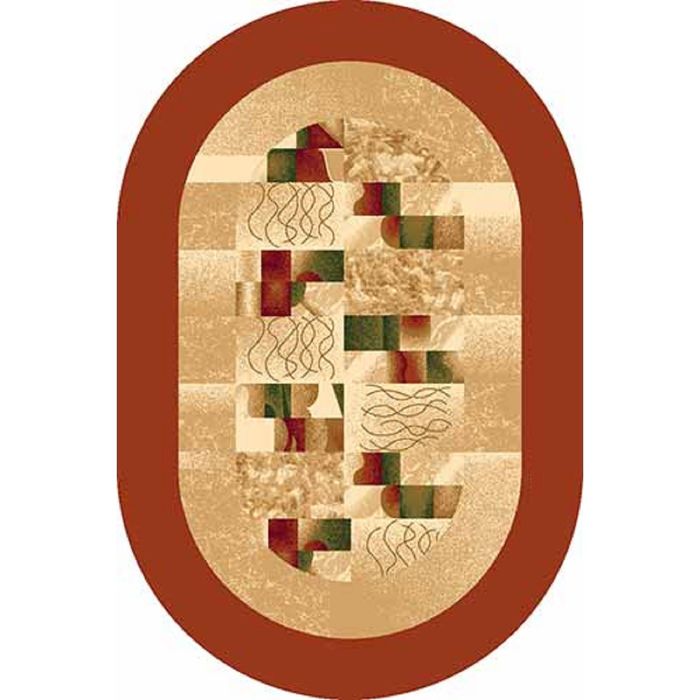 Ковер Heat-set DA VINCI d143, 3*5 м, овал, PINK