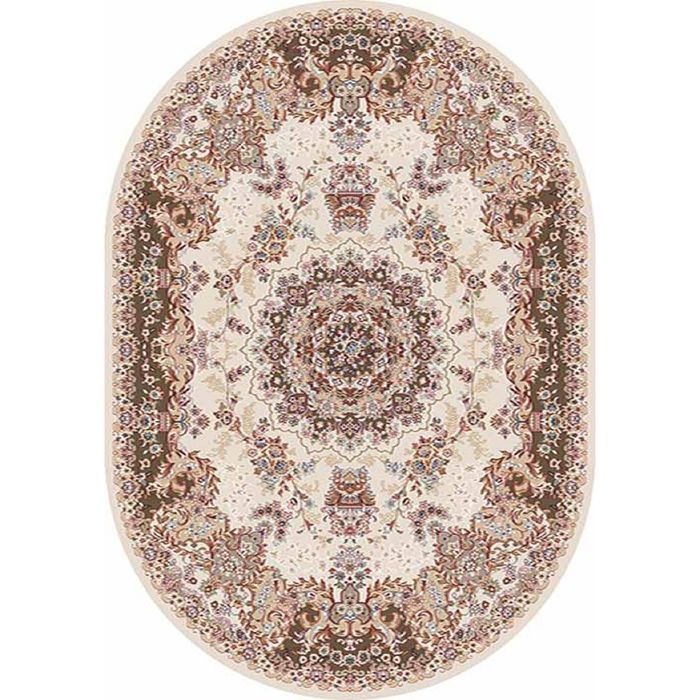 Ковёр Хит-Сет ПП SHAHREZA d211, 2,4*5 м, овал, CREAM-BROWN
