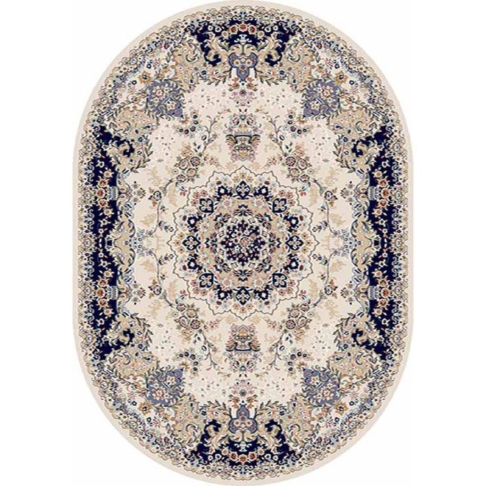 Ковёр Хит-Сет ПП SHAHREZA d211, 2,4*5 м, овал, CREAM-NAVY