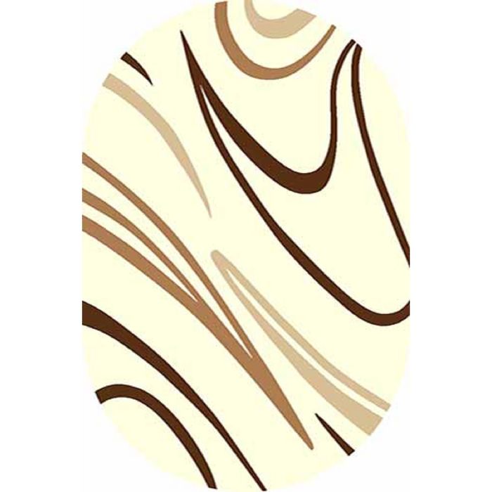Ковёр Карвинг Фризе VISION DELUXE v804, 1*4 м, овал, CREAM