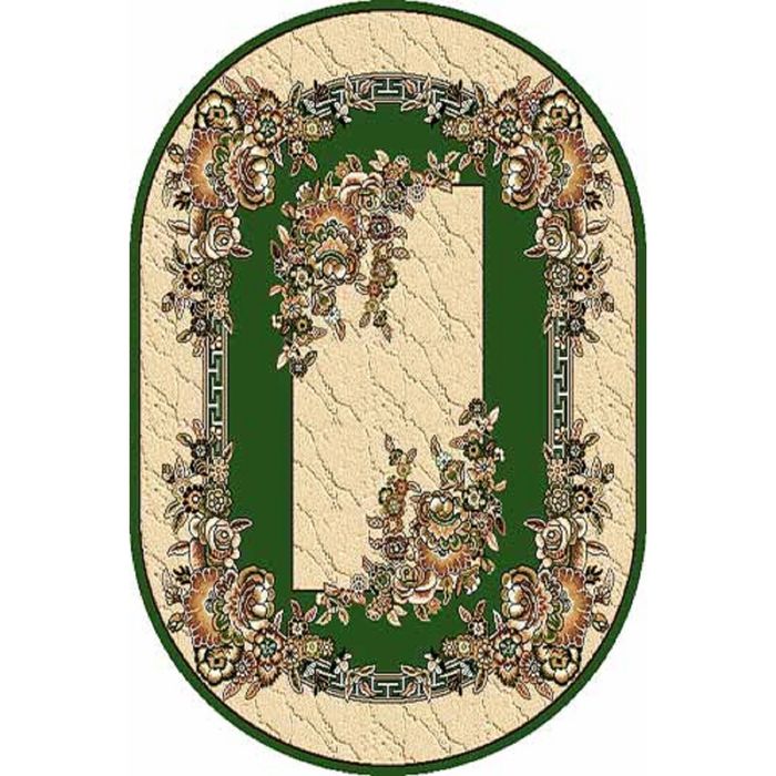 Ковёр БЦФ ПП LAGUNA ROZA, 3*4 м, овал, GREEN