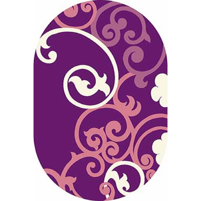 Ковёр Карвинг Фризе VISION DELUXE v805, 2*5 м, овал, VIOLET