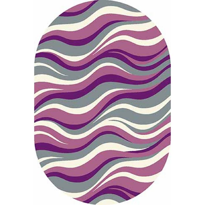 Ковёр Фризе ПП SUNRISE v817, 2*5,5 м, овал, GRAY-LILAC