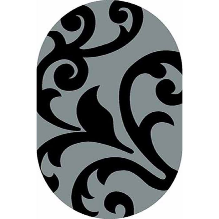Ковёр Карвинг Фризе VISION DELUXE v809, 2*5 м, овал, GRAY